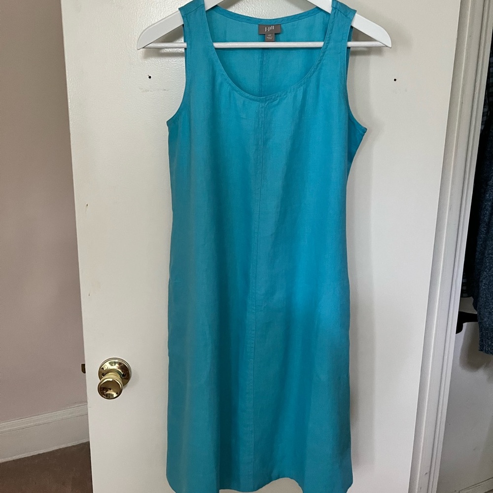 J. Jill Blue Linen Dress, Never worn